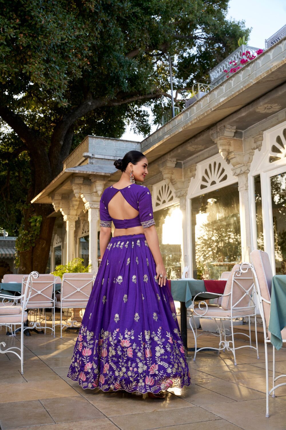 Vichitra Silk Desinger Lehenga choli Sequins and Embroidery Work Chaniya choli For Bridal Groom Wedding Wear Lehenga - Image 3